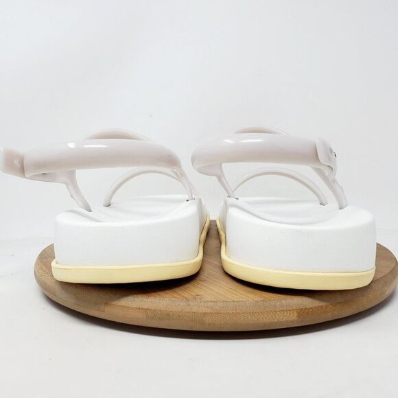 Melissa Soft Wave Sandals Womens 9 Jelly‎ White Grey Beach Pool Strappy Shoes - Picture 8 of 12